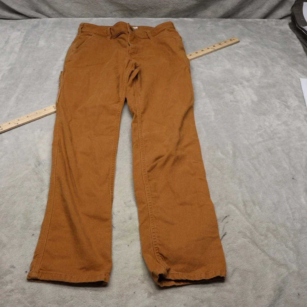 Carhartt Pants Womens 2 Short Brown Essential Ashland Relaxed Fit Workwear 29x30